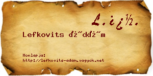 Lefkovits Ádám névjegykártya