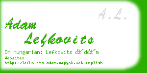 adam lefkovits business card